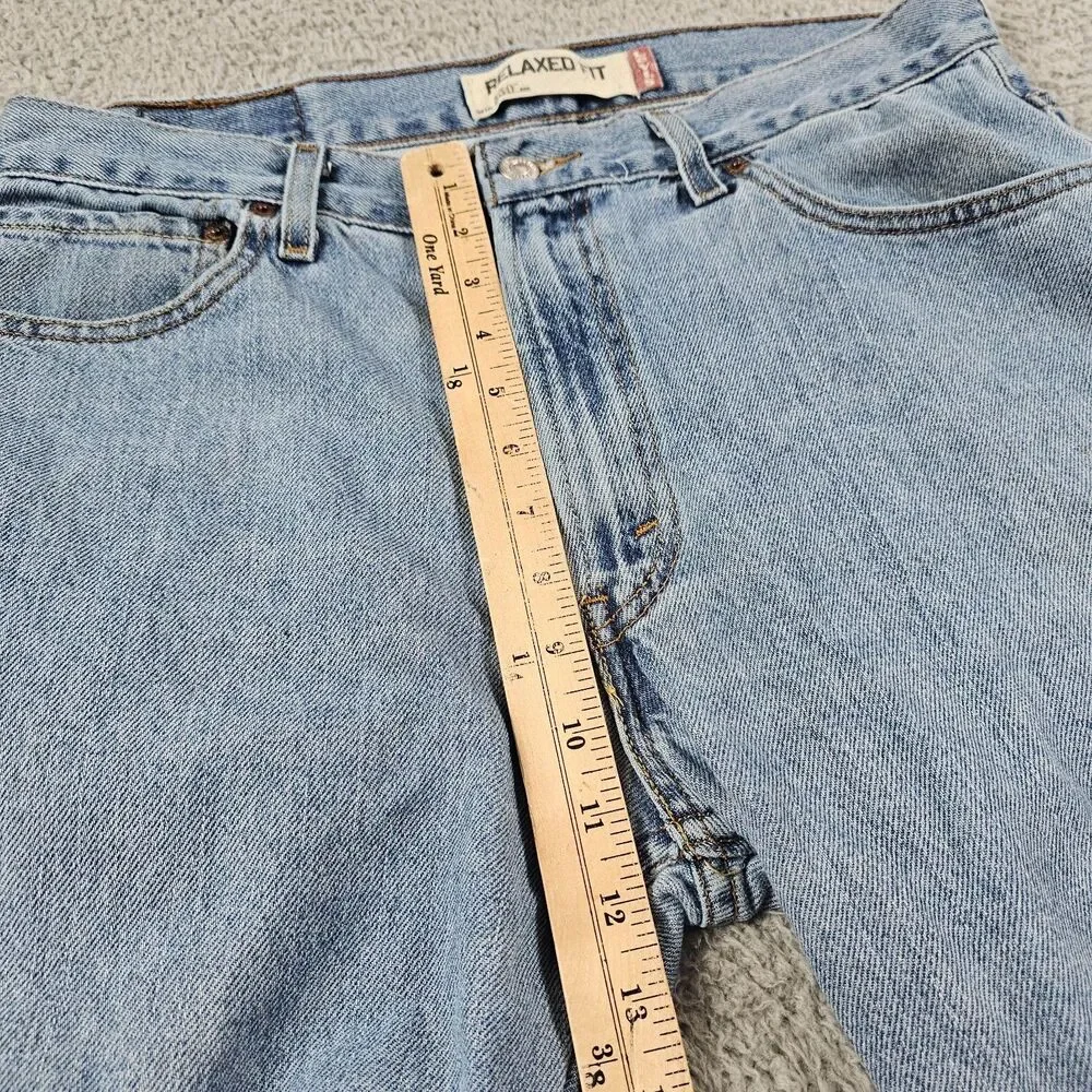 Levis 550 Jean Mens 33x32 Relaxed Straight Light Wash Grunge Cowboy Skater Work